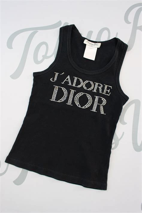 j'adore dior rhinestone top|pre owned christian dior tops.